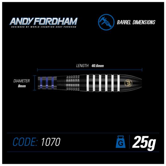 Winmau Andy Fordham Steeldart 23-25g