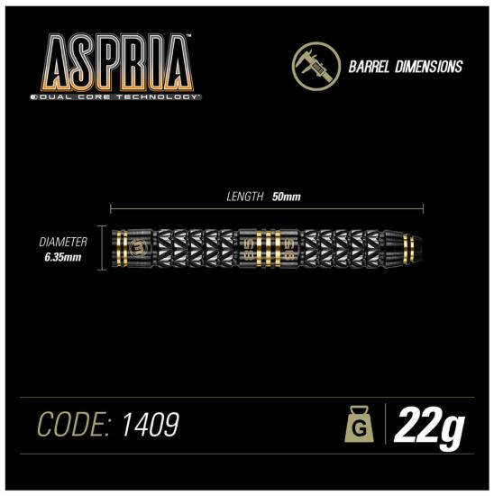 Winmau Aspria Dual Core Steeldart 22-24-26g Test