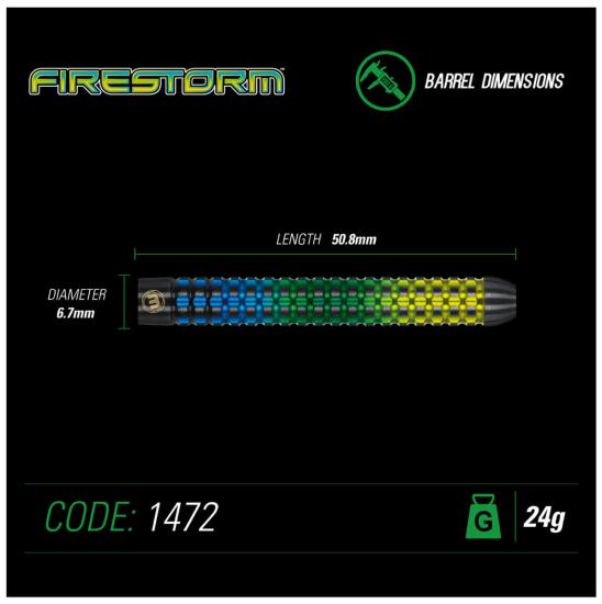 Winmau Firestorm Steeldart 22-24-26-28g