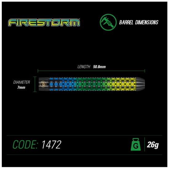 Winmau Firestorm Steeldart 22-24-26-28g