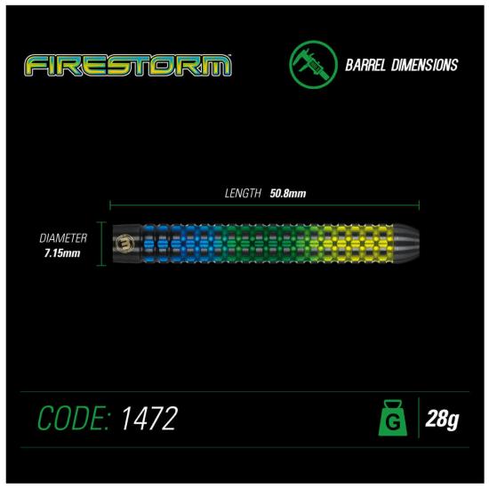 Winmau Firestorm Steeldart 22-24-26-28g