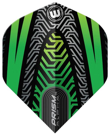 Winmau Prism Alpha Schwarz-Grün Flight No2