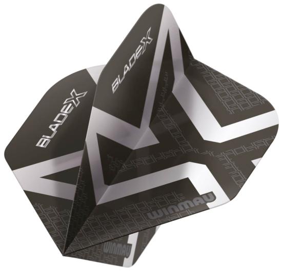 Winmau Blade X  Prism Delta Flights Metallic Schwarz-Silber