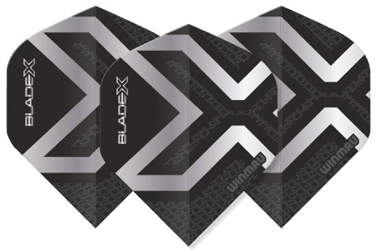 Winmau Blade X  Prism Delta Flights Metallic Schwarz-Silber