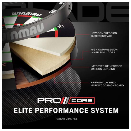 Winmau Blade X Pro Core - Official PDC Dartboard