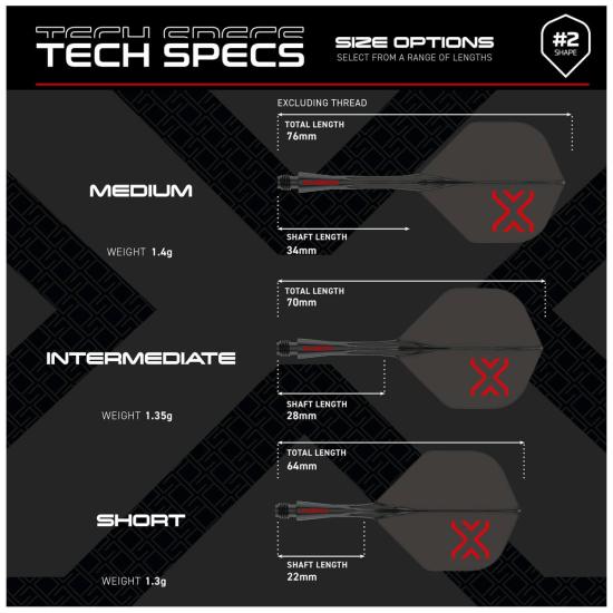 Winmau Fusion Blade X Flight-Shaft Schwarz