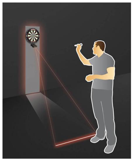 Winmau Laser Oche Abwurflinie