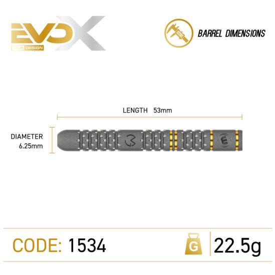 Winmau MvG EvoX 90% Steeldart 22,5 g
