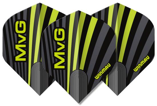 Winmau MvG Flight Schwarz-Grau-Grün 2025