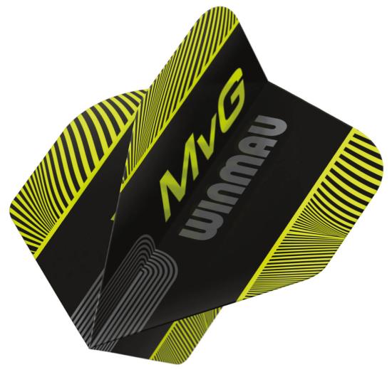 Winmau Prism Delta MvG Flight Schwarz-Grün 2025