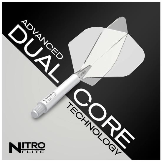 RedDragon Nitro Flite No2 Shaft-Flight Kombination Weiß-Klar