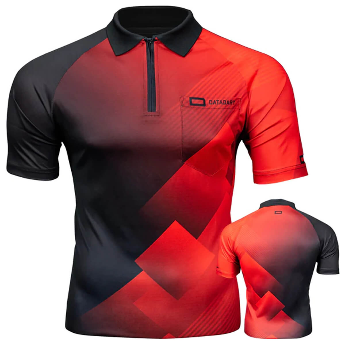 Datadart Vertex Dart Shirt Schwarz-Rot