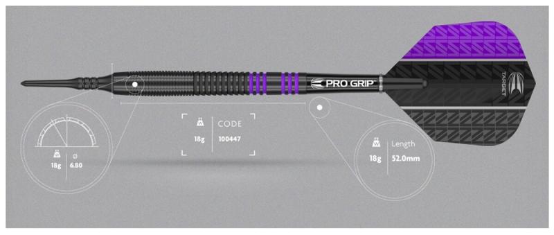 Target Vapor8 Black Lila Softdart 18g Target Vapor8 Black Lila Softdart 18g