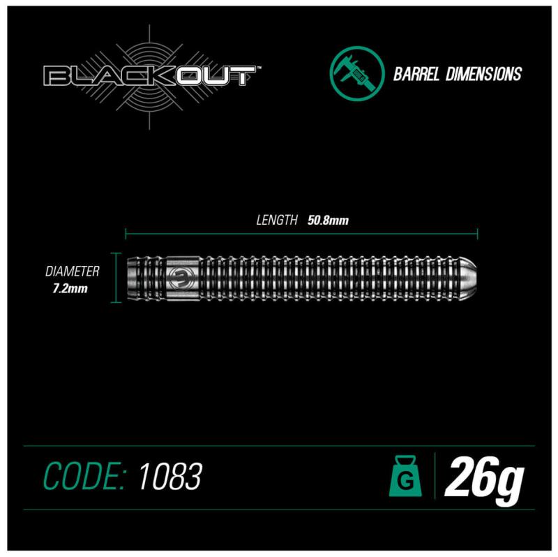 Blackout Steeldart 22-24-26-28 g Blackout Steeldart 22-24-26-28 g