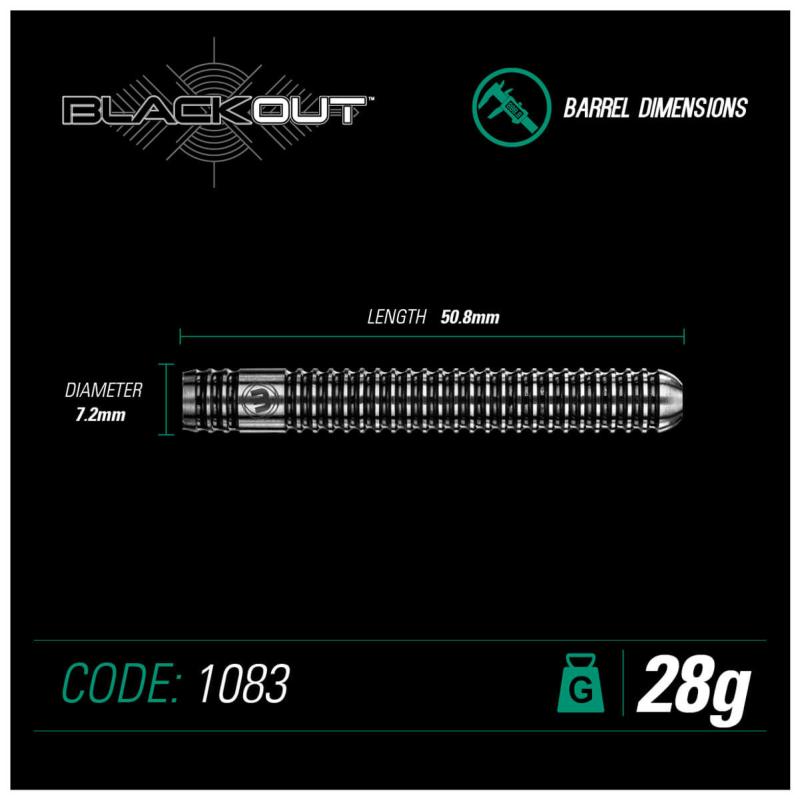 Blackout Steeldart 22-24-26-28 g Blackout Steeldart 22-24-26-28 g
