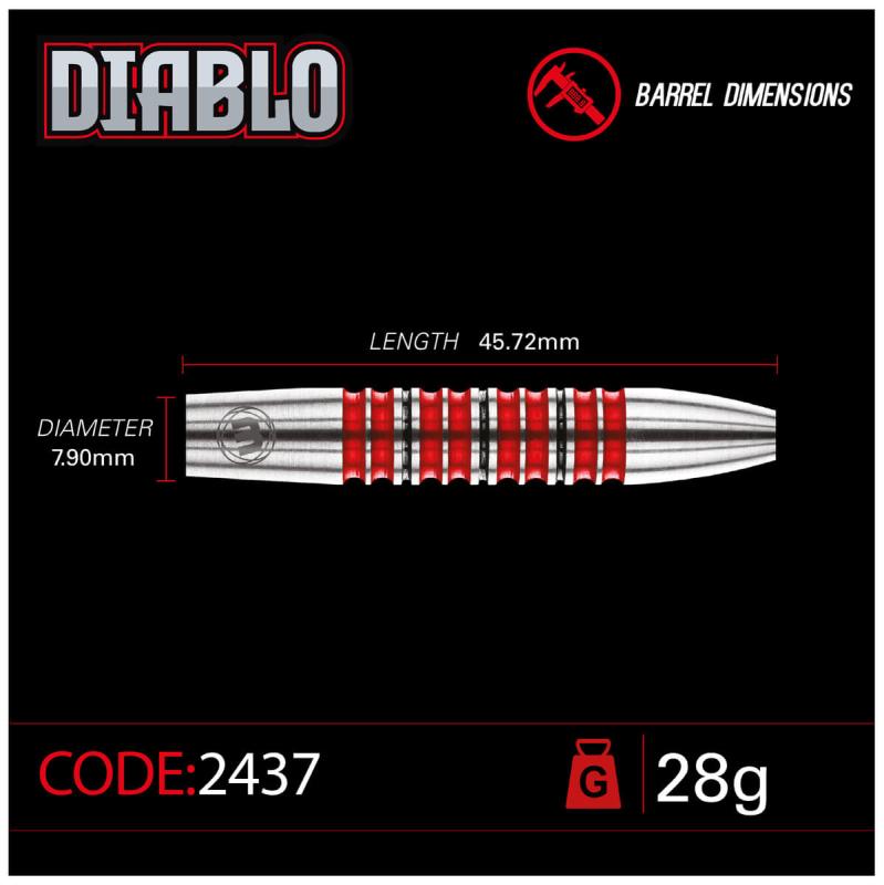 Winmau Diabolo Torpedo Steeldart 24-26-28g