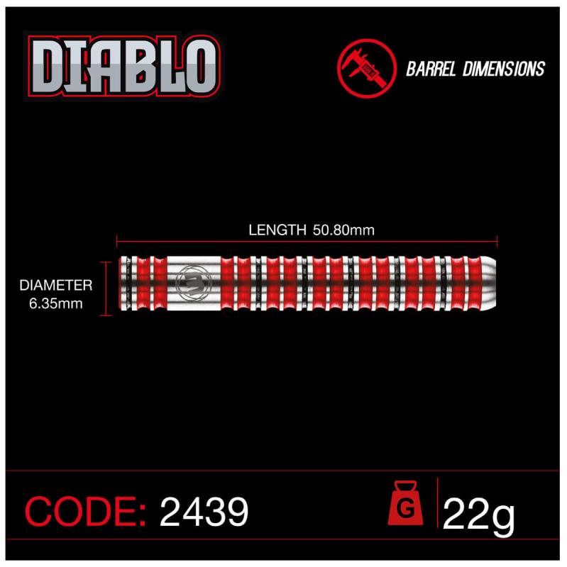 Winmau Diabolo Parallel Steeldart 22-23-24-25g Winmau Diabolo Parallel Steeldart 22-23-24-25g