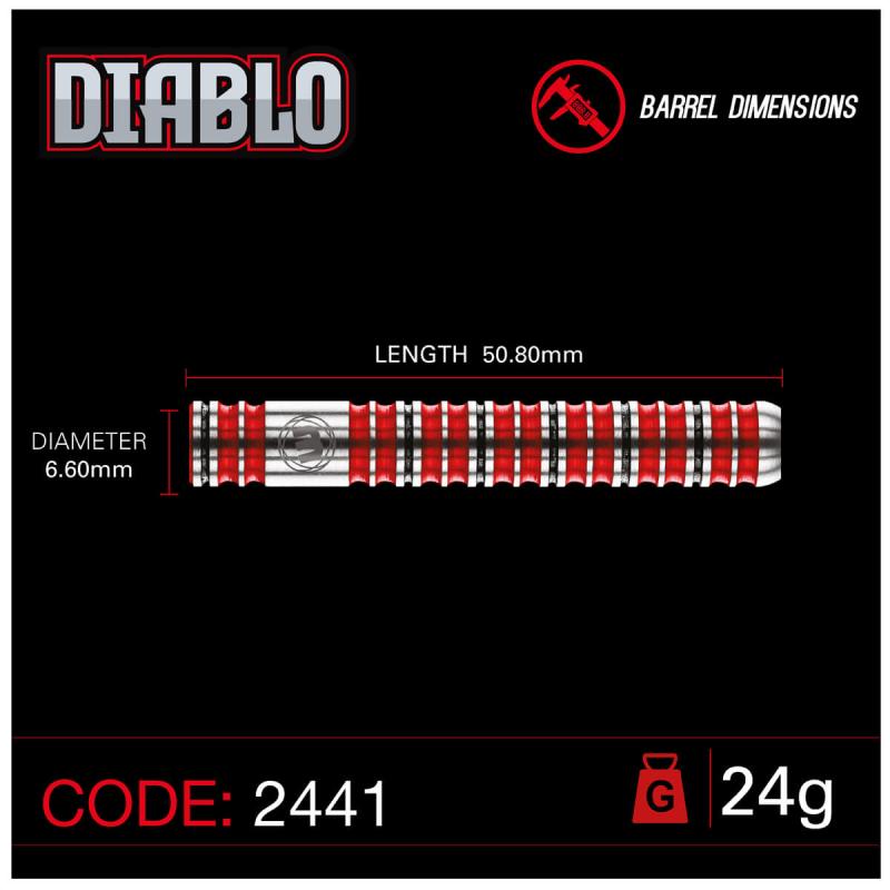 Winmau Diabolo Parallel Steeldart 22-23-24-25g Winmau Diabolo Parallel Steeldart 22-23-24-25g