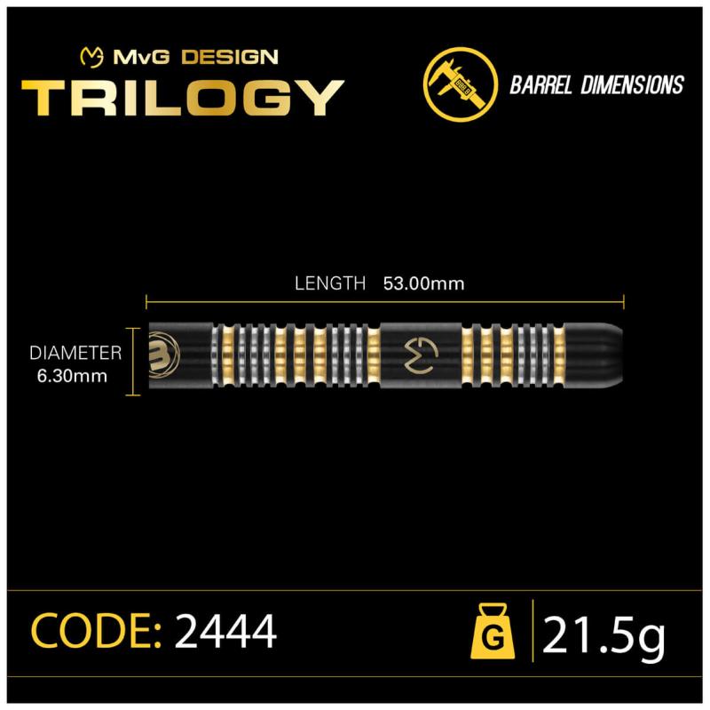 Winmau MVG Trilogy Steeldart 21,5-23-24g