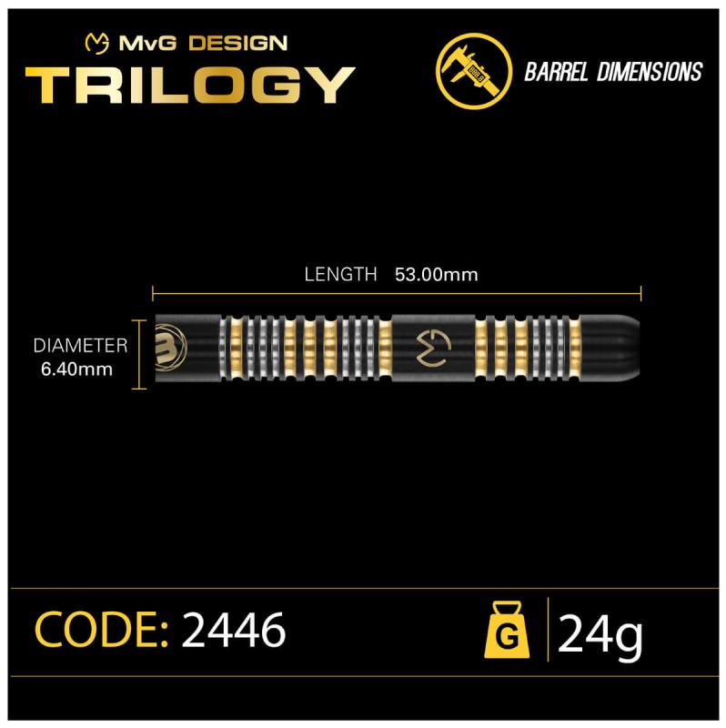 Winmau MVG Trilogy Steeldart 21,5-23-24g