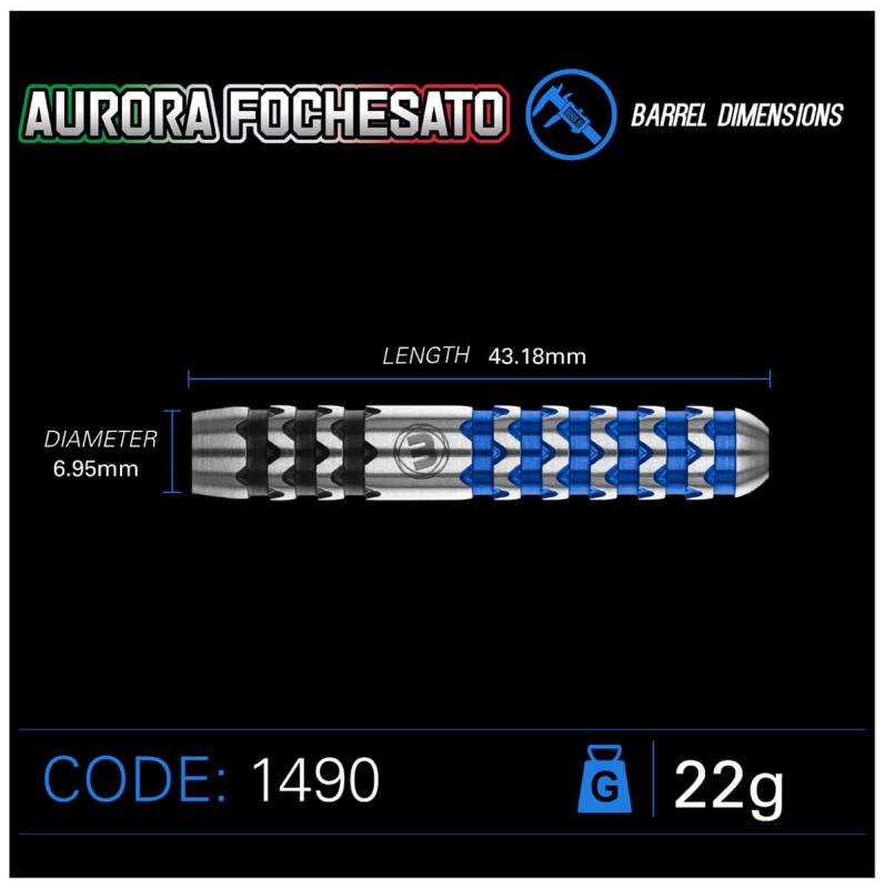 Winmau Aurora Fochesato Steeldart 22g Winmau Aurora Fochesato Steeldart 22g