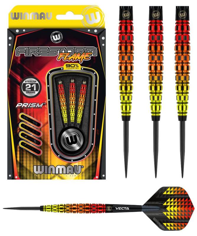 Winmau Firestorm Flame Steeldart 21-23-25g Winmau Firestorm Flame Steeldart 21-23-25g