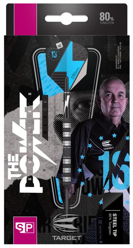 Target Phil Taylor Power Schwarz 80% 2022 Steeldart 21-23g