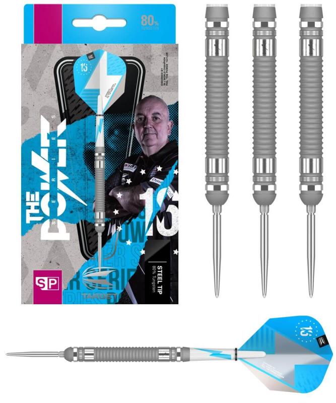 Target Phil Taylor Power Silber 80% 2022 Steeldart 23-24g Target Phil Taylor Power Silber 80% 2022 Steeldart 23-24g
