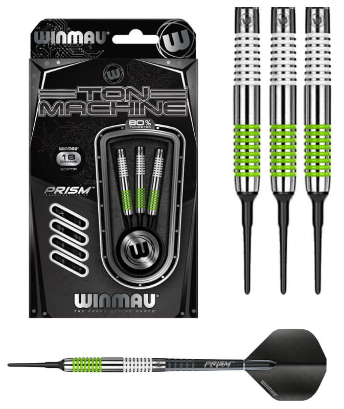 Ton Machine Schwarz-Grün Softdart 18g