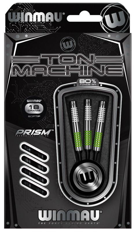 Winmau Ton Machine Schwarz-Grün Softdart 18g
