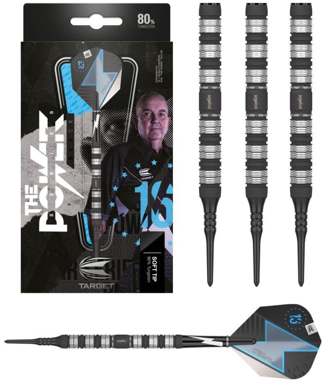 Phil Taylor Power Schwarz 80% 2022 Softdart 18-20g Phil Taylor Power Schwarz 80% 2022 Softdart 18-20g