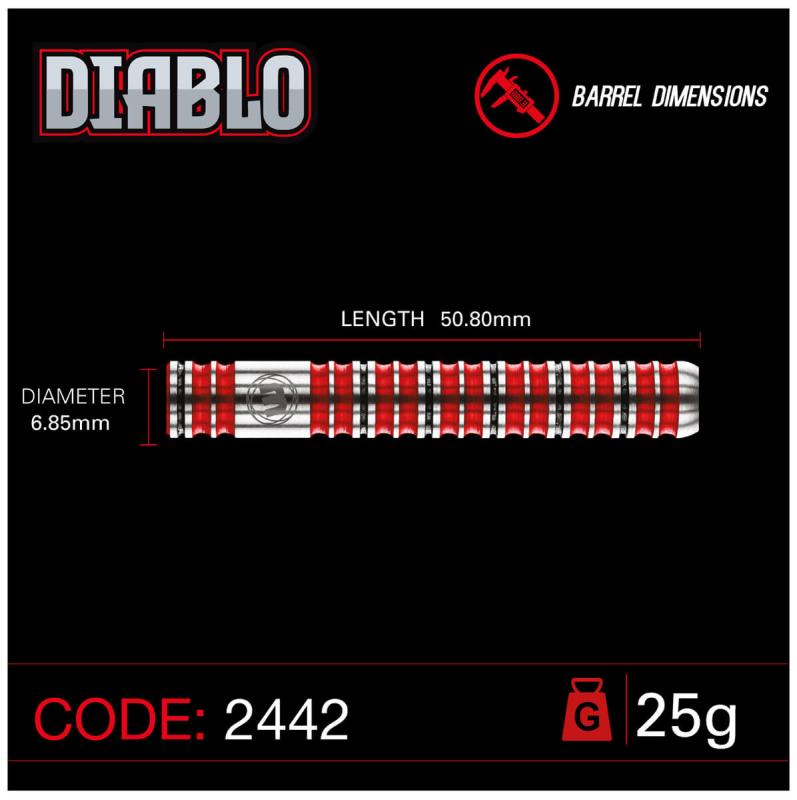 Winmau Diabolo Parallel Steeldart 22-23-24-25g Winmau Diabolo Parallel Steeldart 22-23-24-25g