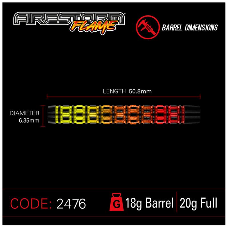 Winmau Firestorm Gerade Flame Softdart 20g Winmau Firestorm Gerade Flame Softdart 20g