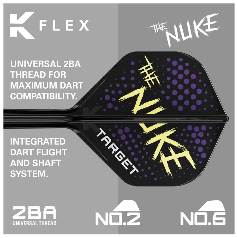 Target K-Flex No6 Luke Littler Schwarz Flight/Shaft Kombination