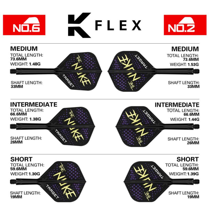 Target K-Flex No6 Luke Littler Schwarz Flight/Shaft Kombination