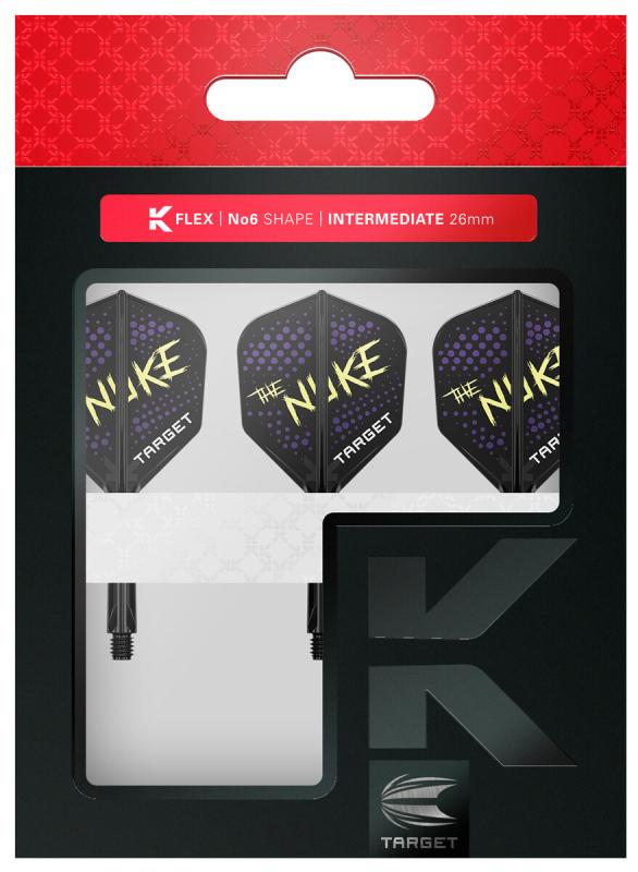 Target K-Flex No6 Luke Littler Schwarz Flight/Shaft Kombination