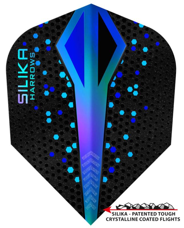 Harrows Flight Silika Colourshift Cystalline Coated No6 Blau Harrows Flight Silika Colourshift Cystalline Coated No6 Blau