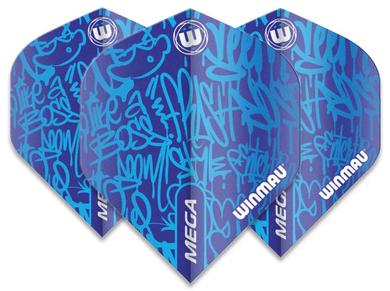 Winmau Mega Standard Flight Blau-Hellblau
