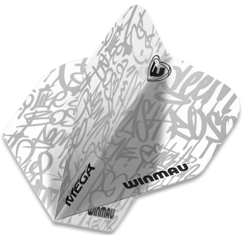 Winmau Mega Standard Flight Weiß-Grau