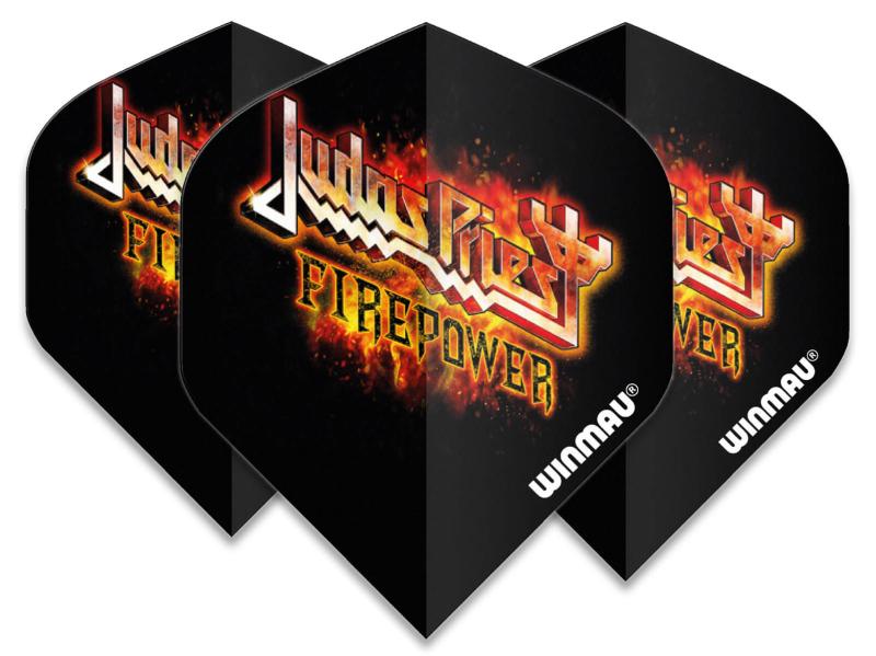 Judas Priest Flaming Logo Dart Flight
