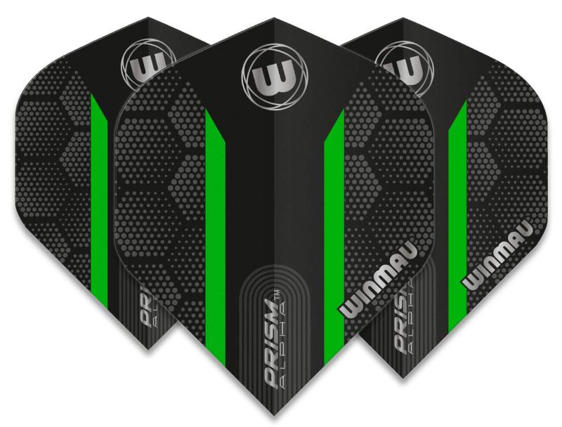Winmau Prism Alpha Flight Schwarz-Grün