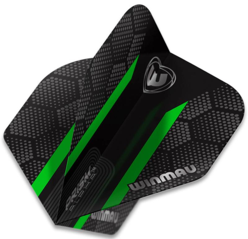Winmau Prism Alpha Flight Schwarz-Grün