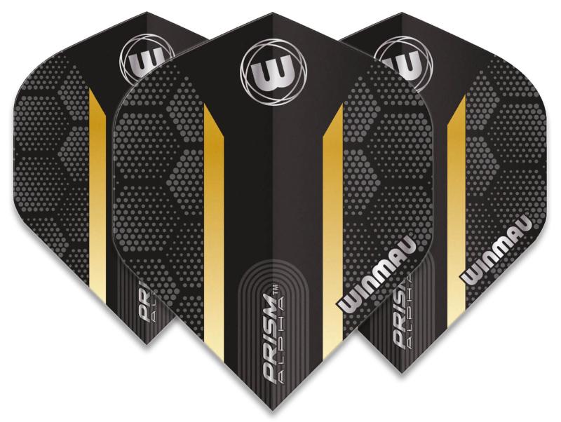 Winmau Prism Alpha Flight Schwarz-Gold