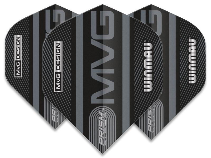 Winmau Prism MvG Flight Schwarz-Grau