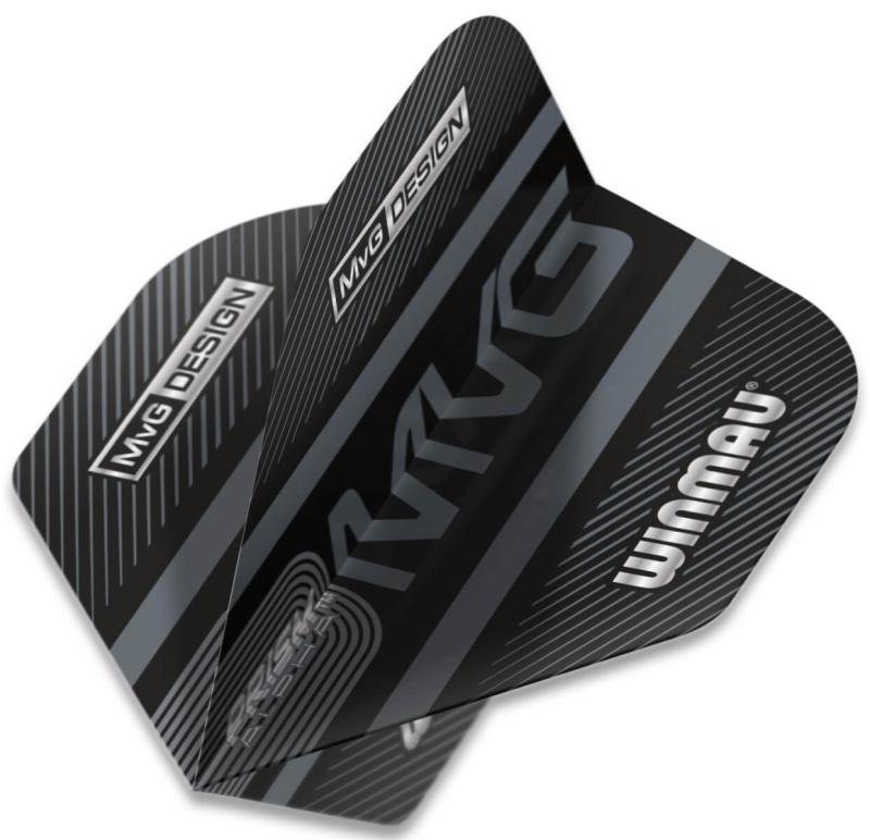 Winmau Prism MvG Flight Schwarz-Grau