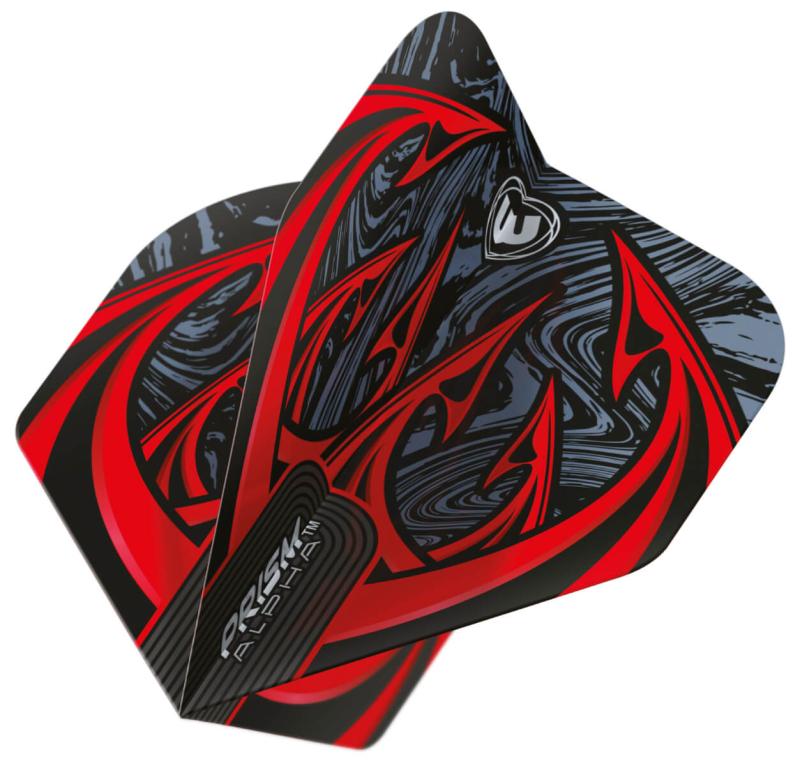 Winmau Prism Alpha Flight schwarz-rot Tribal