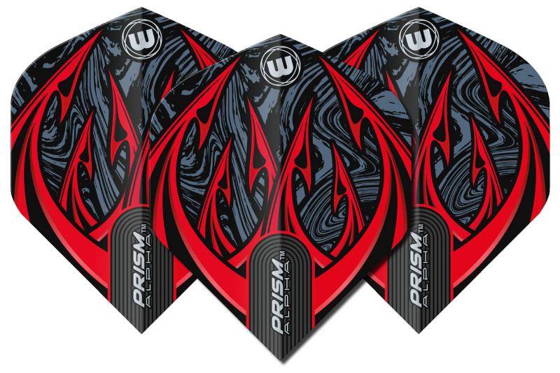 Winmau Prism Alpha Flight schwarz-rot Tribal