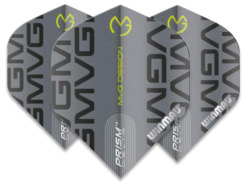Winmau Prism MvG Flight Grau-Schwarz