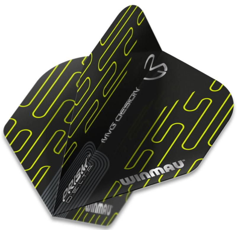 Winmau Prism MvG Flight Grau-Schwarz-Grün