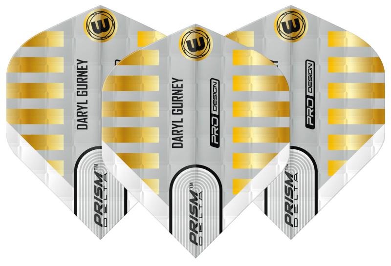 Winmau Prism Delta Flight Daryl Gurney weiß-gold